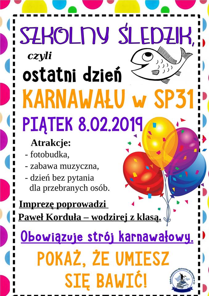 szkolny śledzik 2019